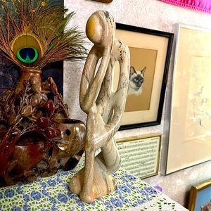 VTG Kenyan Abstract Art Stone Statuette